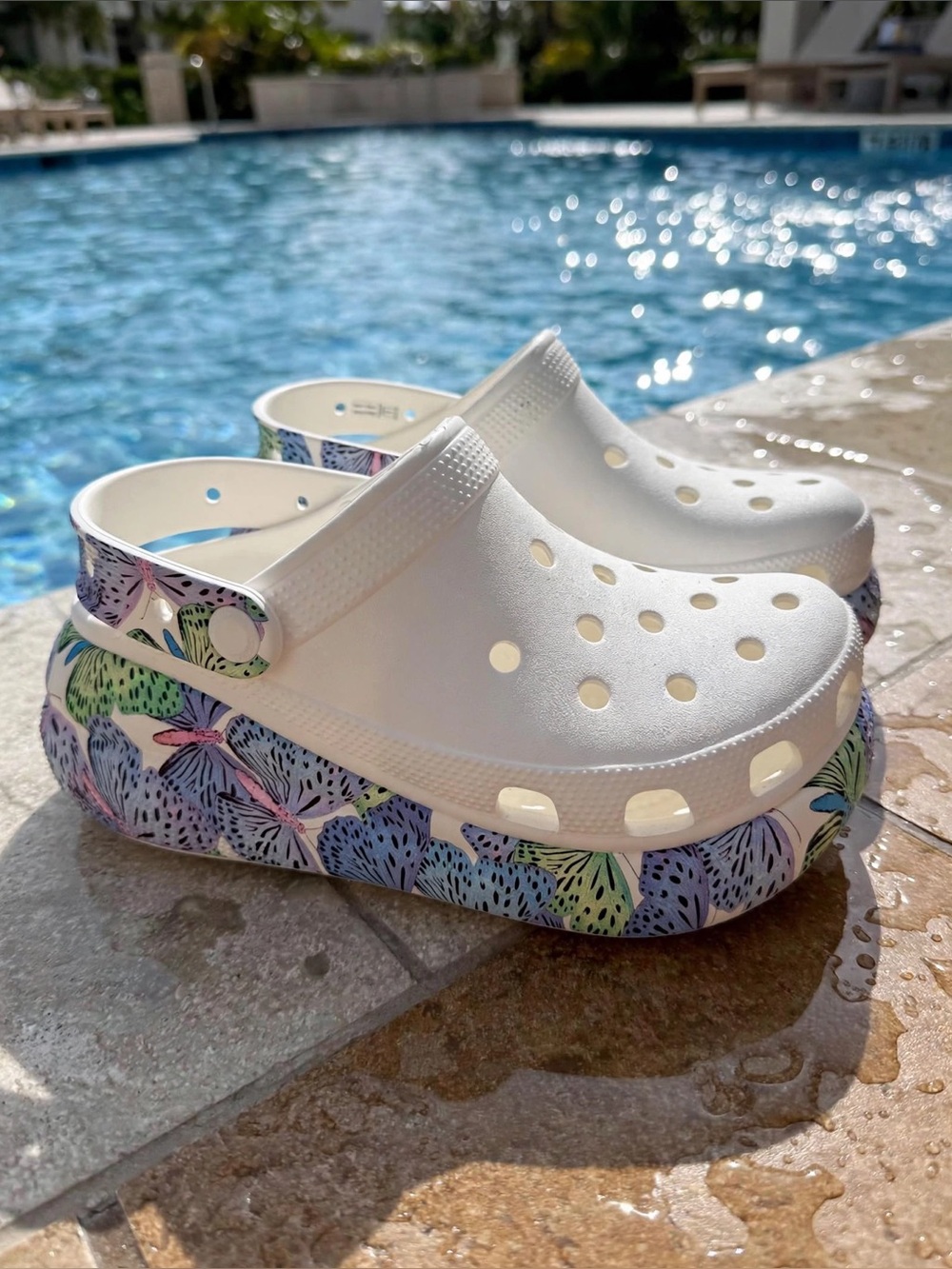Women’s Butterfly wedge/platform Crocs!
